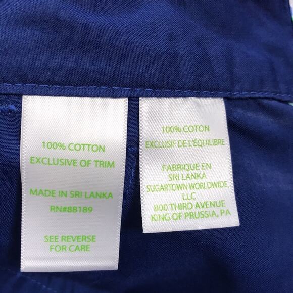 Lilly Pulitzer The Jayne Short Bright Indigo Exotic Escapade Preppy - Picture 7 of 11